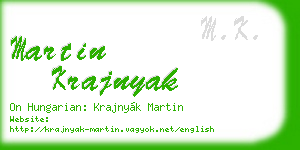 martin krajnyak business card